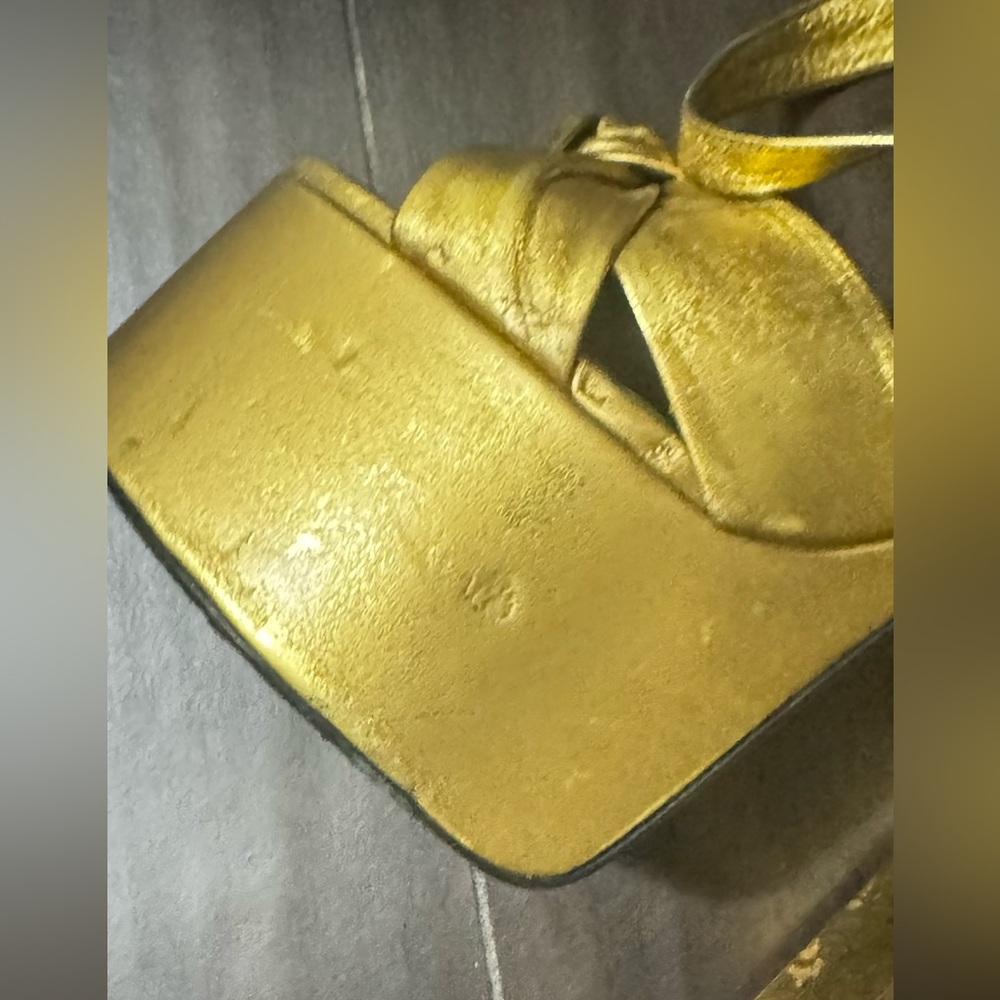 Saint Laurent Paige Gold Platform severely damaged hence price. - Picture 8 of 10